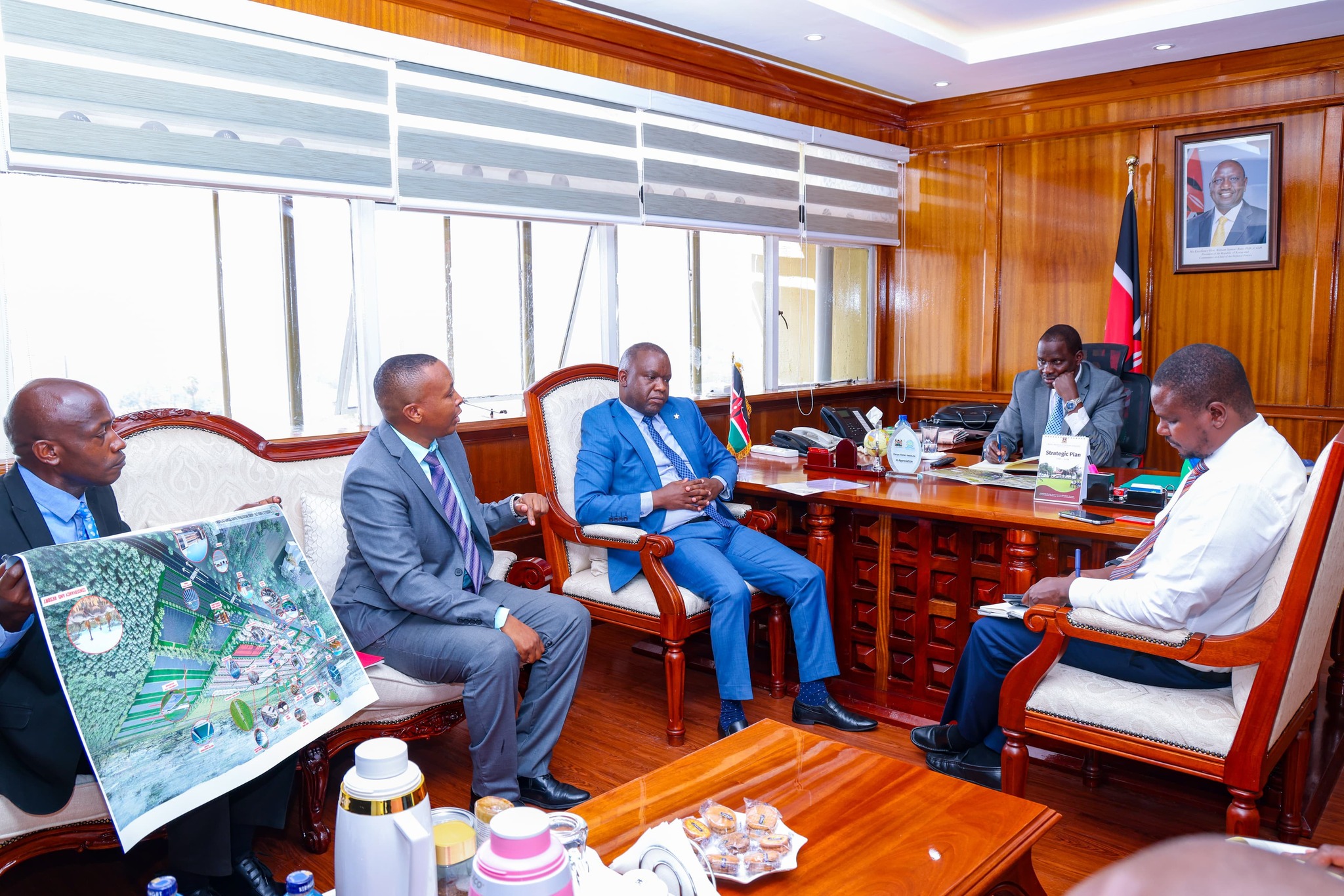 PS Wagunda  and Mr. Orumoi together with Tassels Farm Limited Officials.