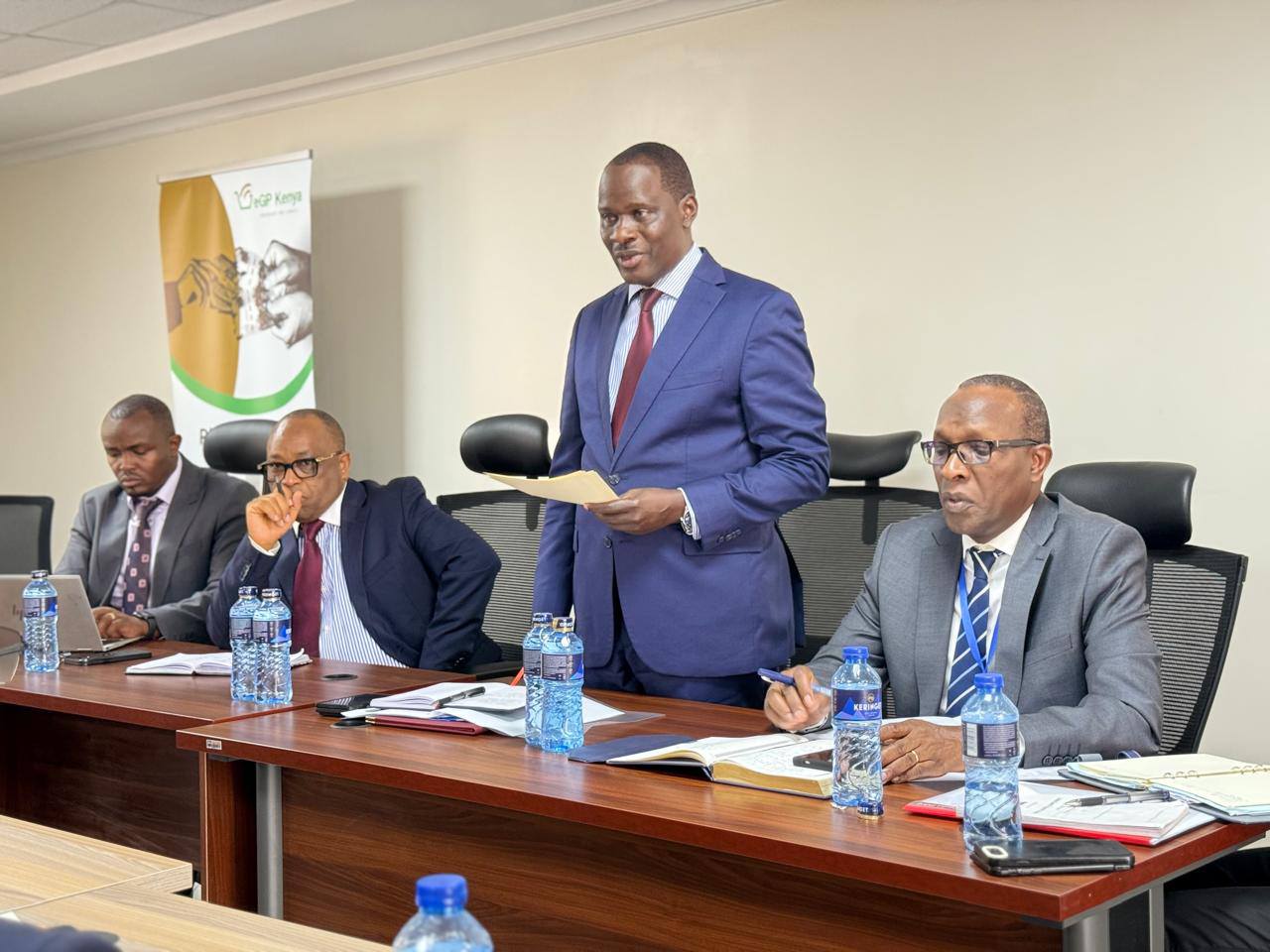 PS Wagunda addressing the Head of Procurement