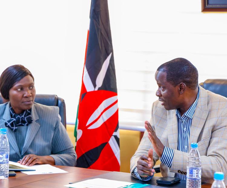 PS Wagunda consults with the Secretary of Administration Dr. Bahati Mwita