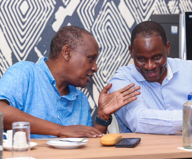 PS Wagunda interacts with PSSF Chair Hon. Amb. Hussein Dado